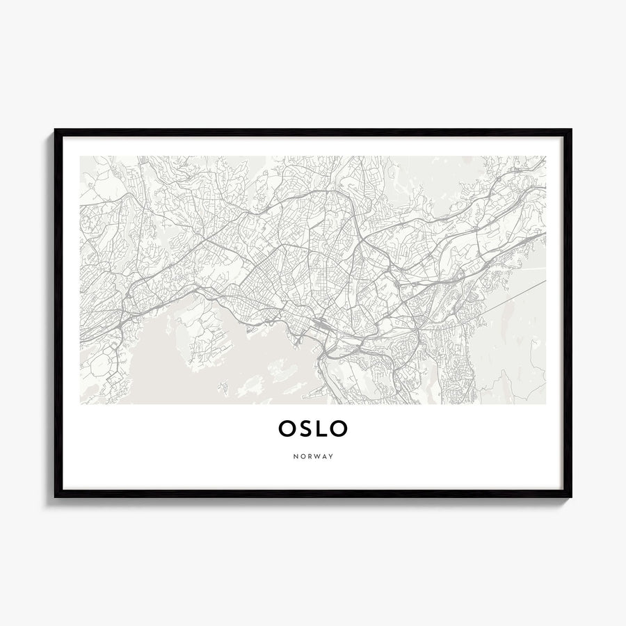 Oslo Map Poster, framed poster mockup