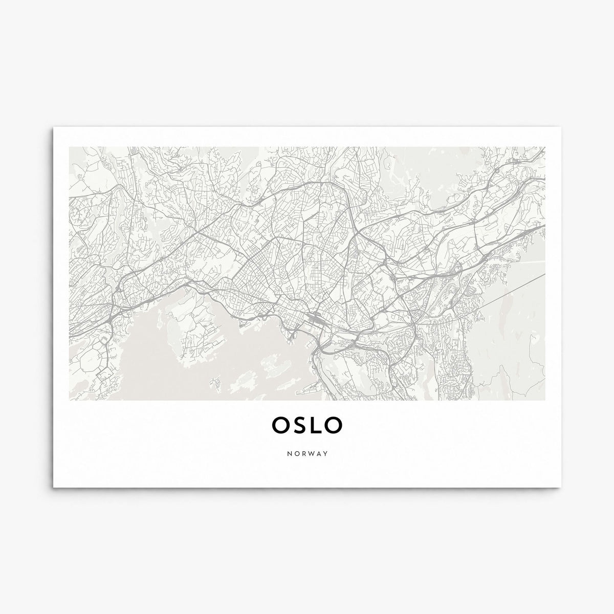 Oslo Map Poster, print only (unframed)