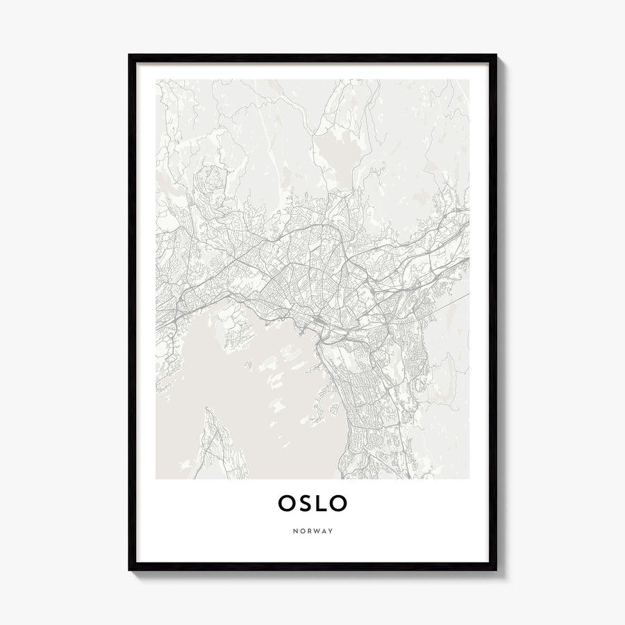 Oslo Map Poster, framed poster mockup