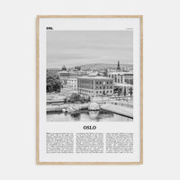 Oslo No 1 Poster Natural Wood / 8x12 in Nbourhood Travel B&W Poster