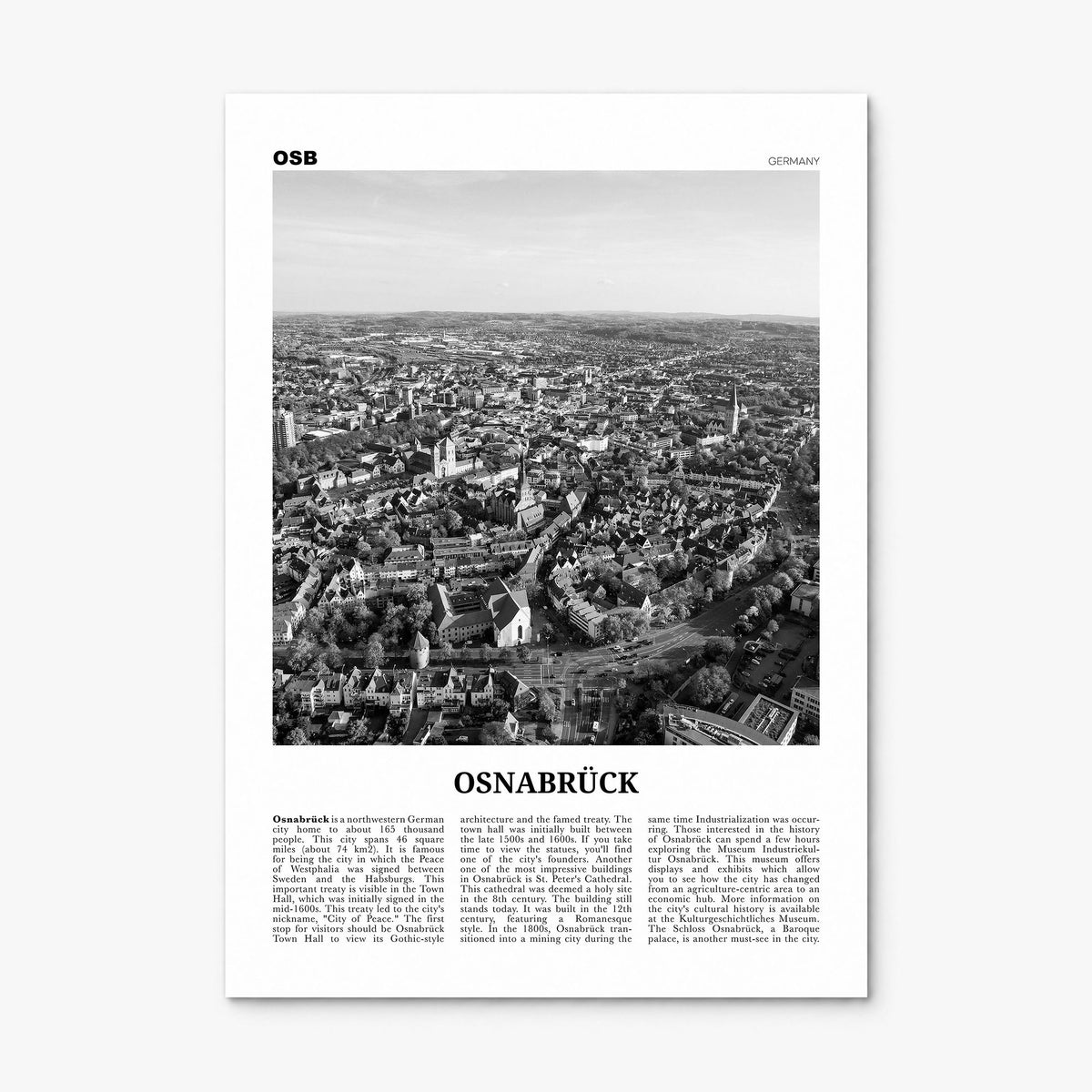 Osnabrück Newspaper Poster, print only (unframed)