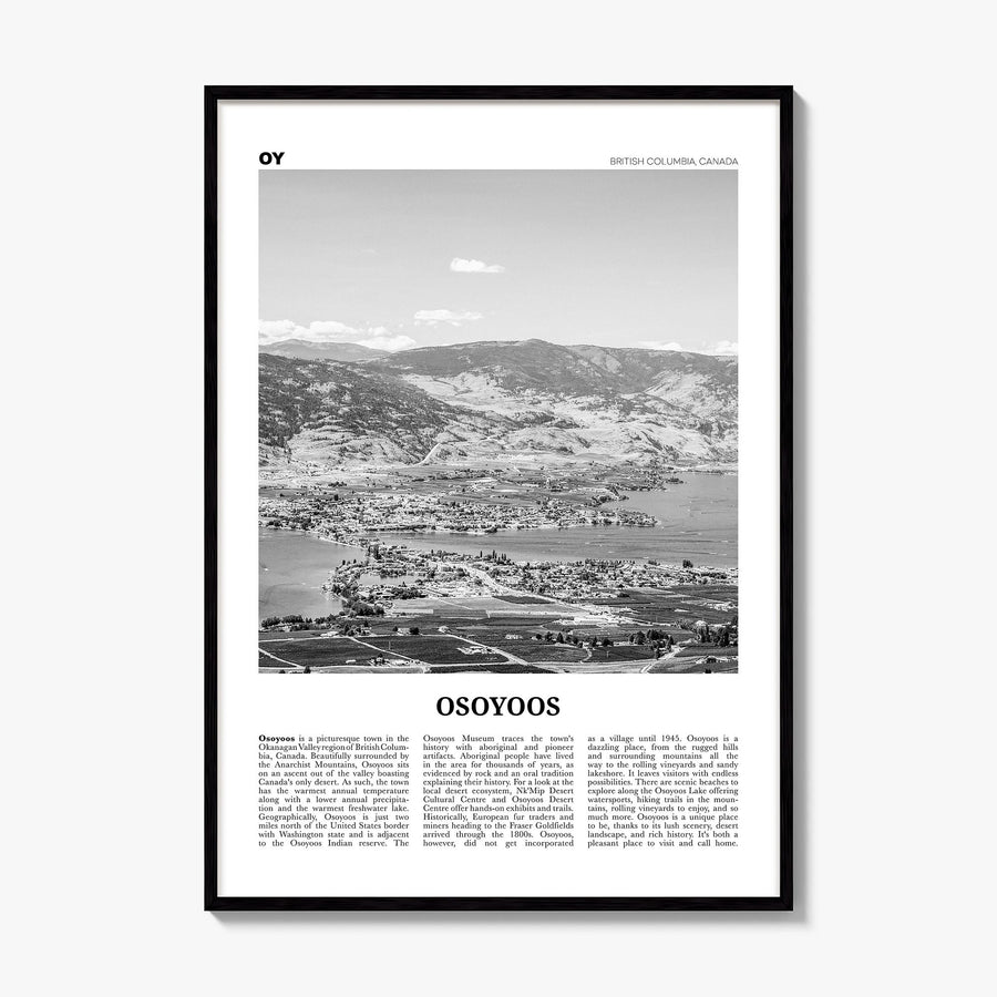 Osoyoos Newspaper Poster, framed poster mockup