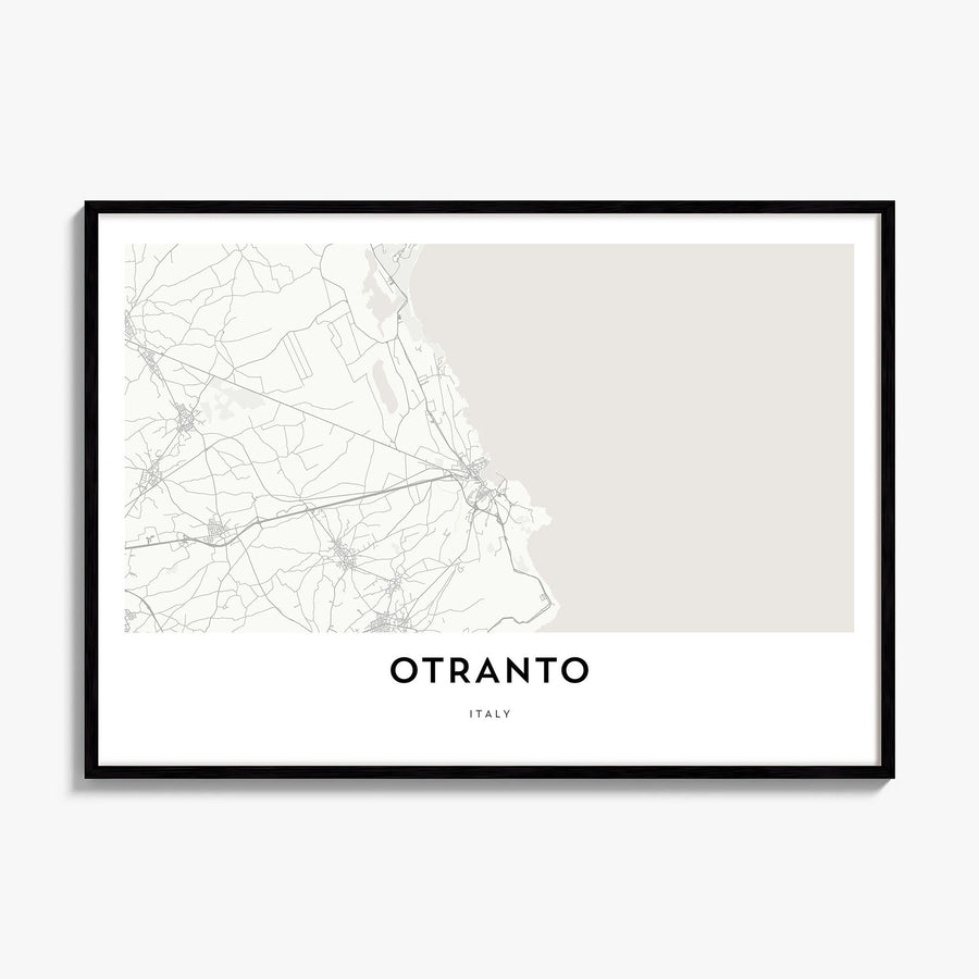 Otranto Map Poster, framed poster mockup