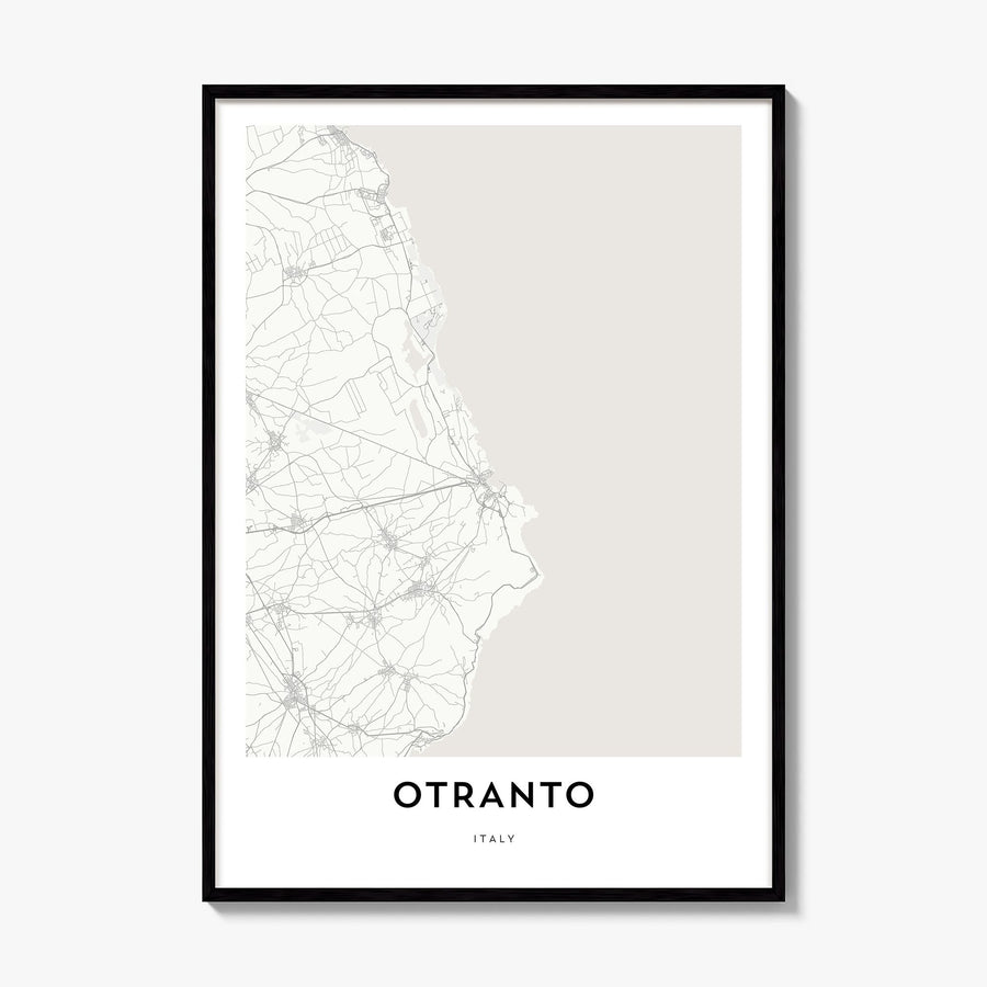 Otranto Map Poster, framed poster mockup