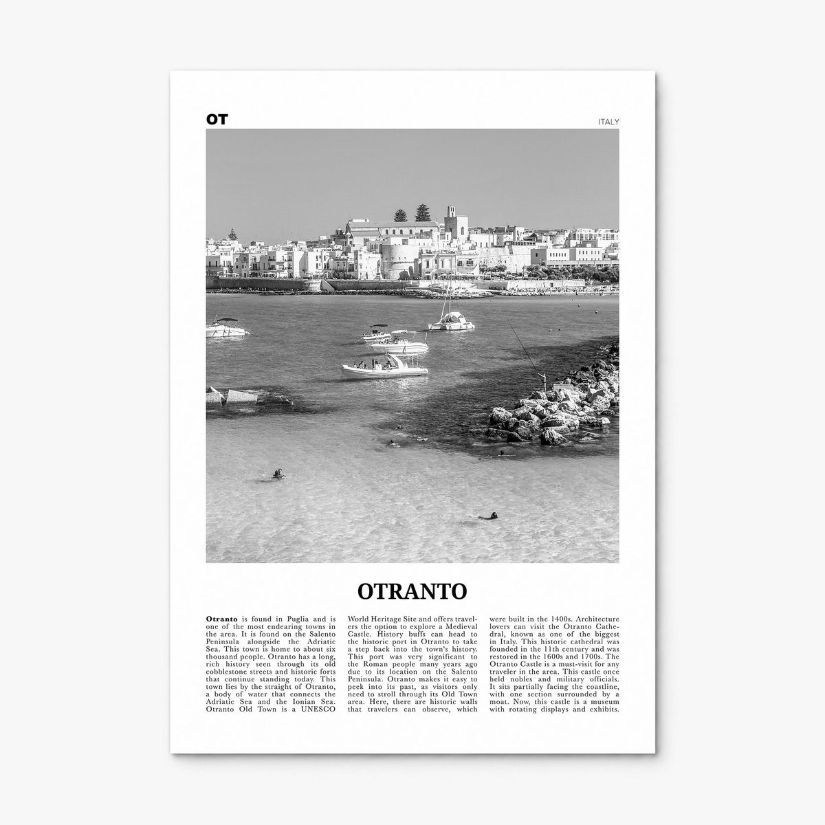 Otranto Newspaper Poster, print only (unframed)