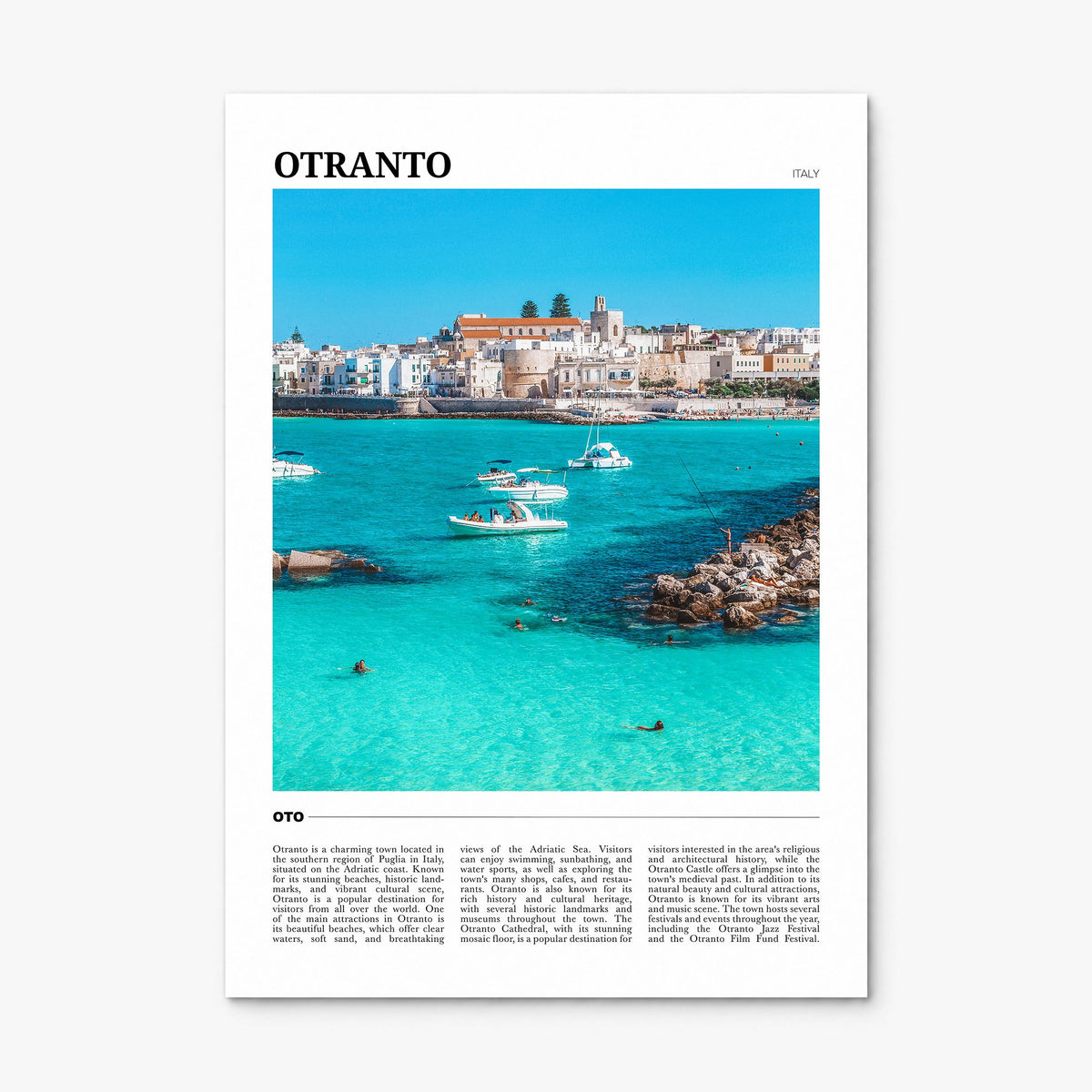 Otranto Travel Poster, print only (unframed)