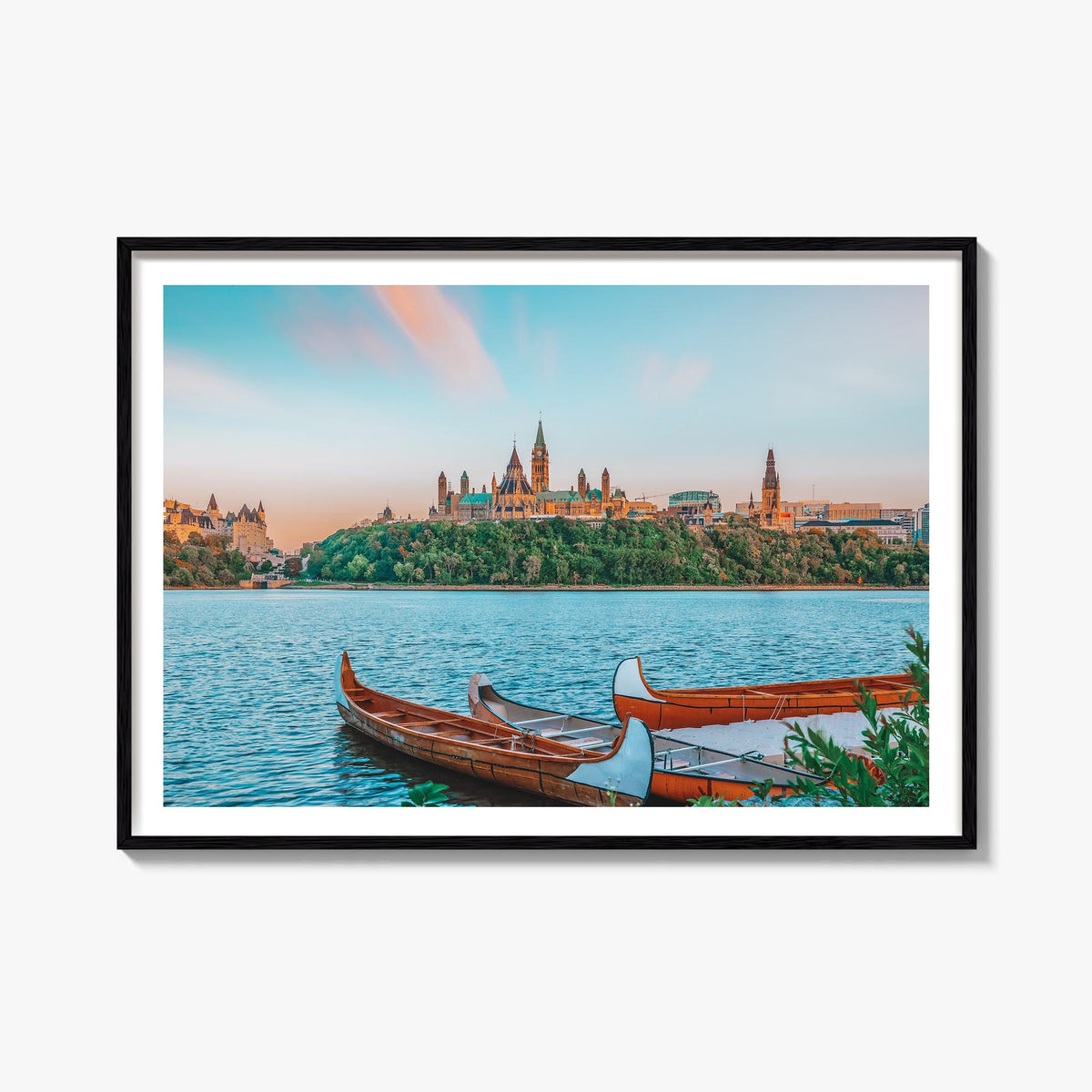 Ottawa colorful photo poster of Ontario, Canada – horizontal wall art, unframed print shown in interior mockup