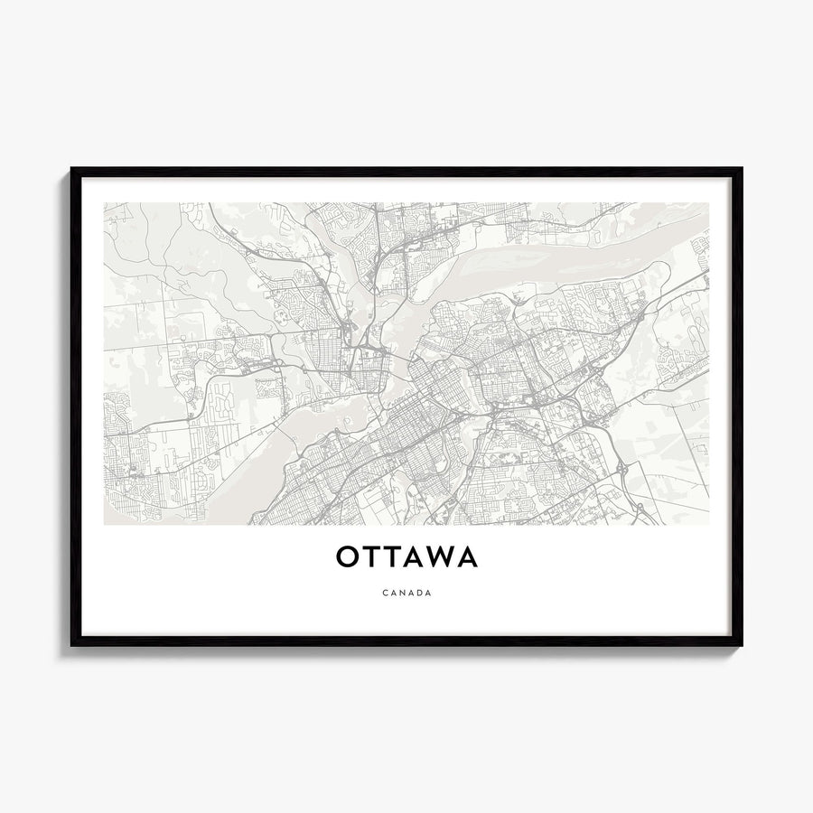 Ottawa Map Poster, framed poster mockup