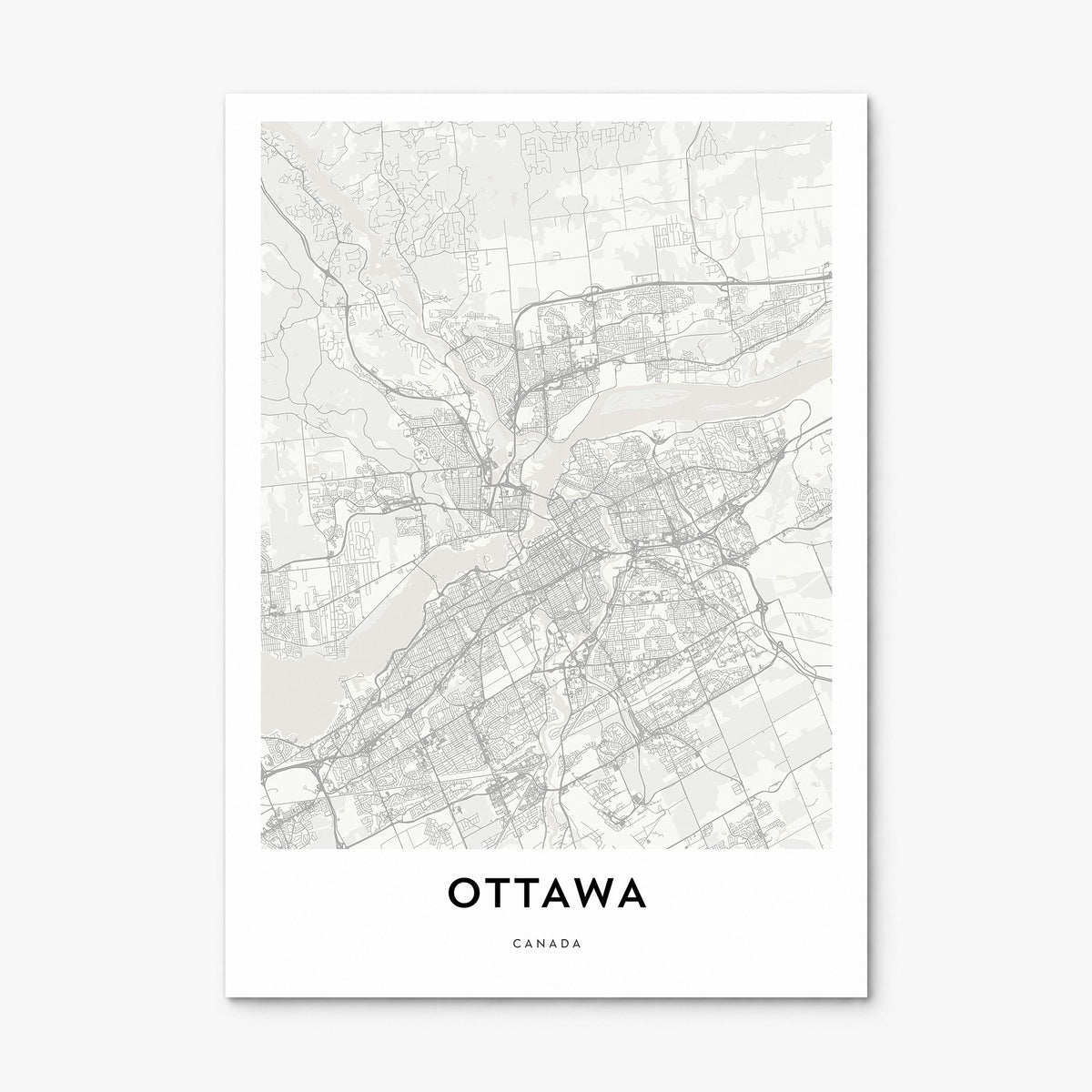 Ottawa Map Poster, print only (unframed)