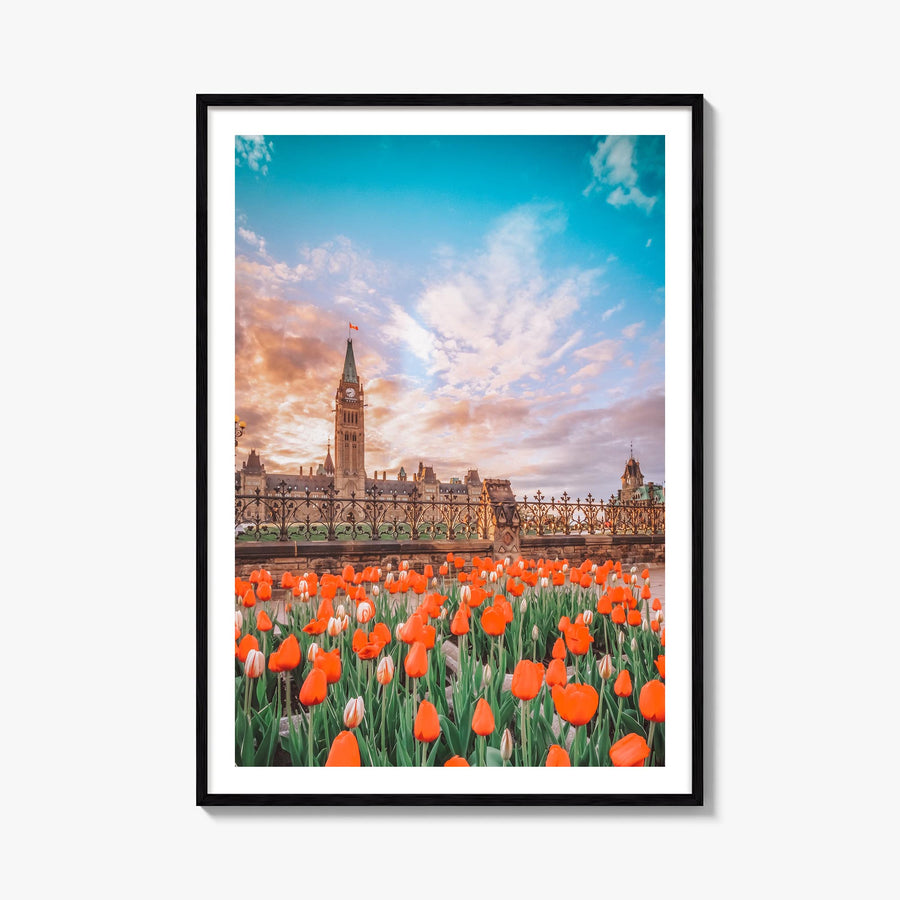 Ottawa no. 2 colorful photo poster of Ontario, Canada – vertical wall art, unframed print shown in interior mockup