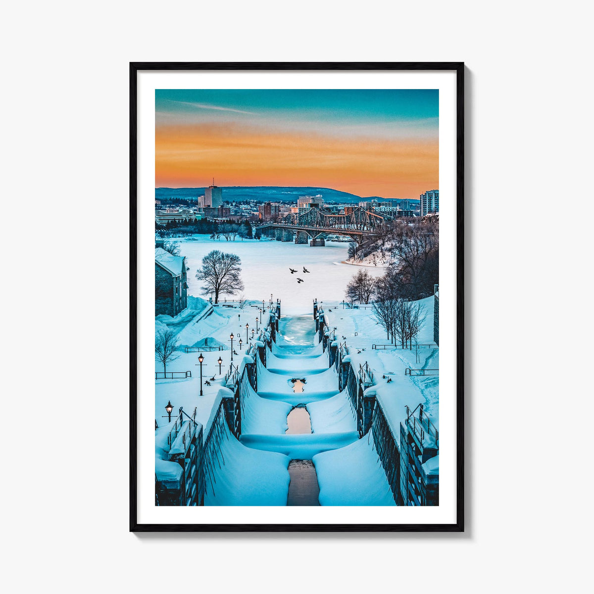 Ottawa no. 3 colorful photo poster of Ontario, Canada – vertical wall art, unframed print shown in interior mockup