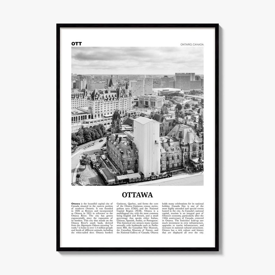 Ottawa Newspaper No 2 Poster, framed poster mockup