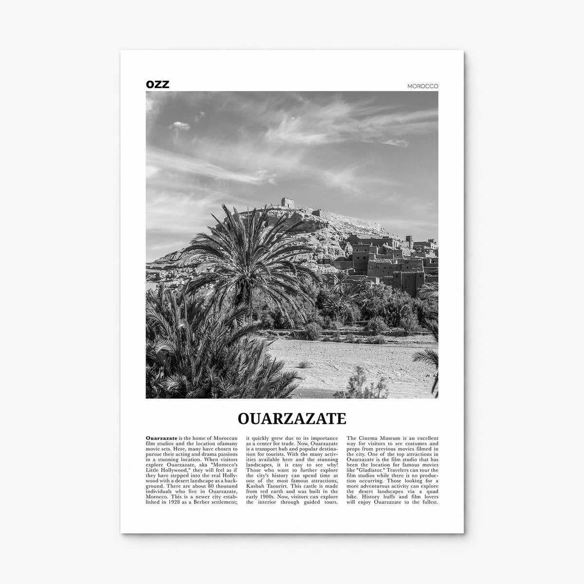 Ouarzazate Newspaper Poster, print only (unframed)