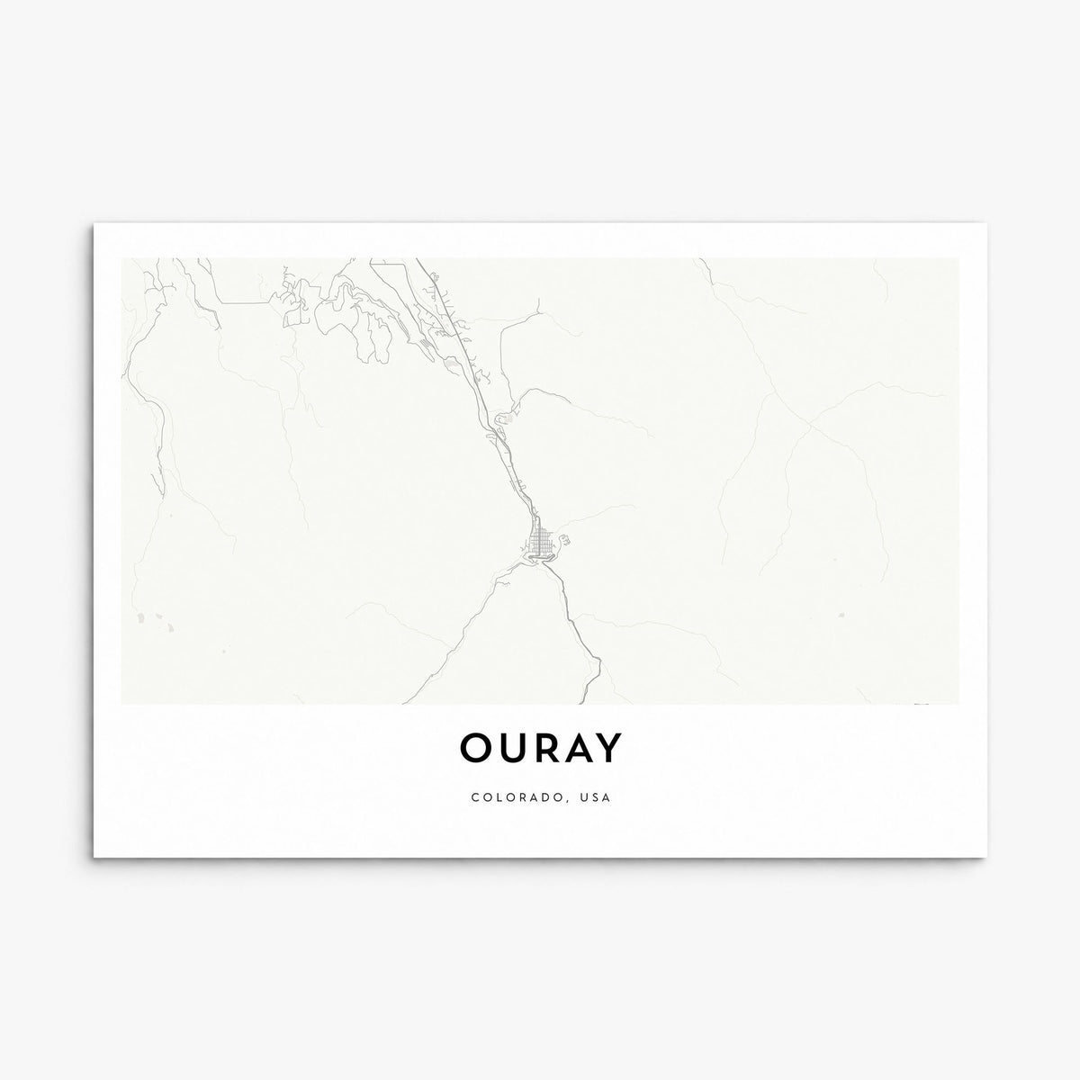 Ouray Map Poster, print only (unframed)