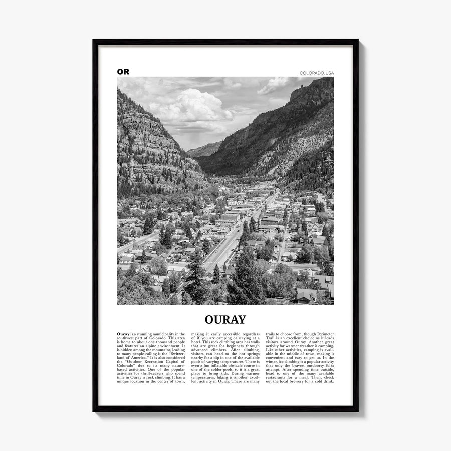 Ouray Newspaper Poster, framed poster mockup