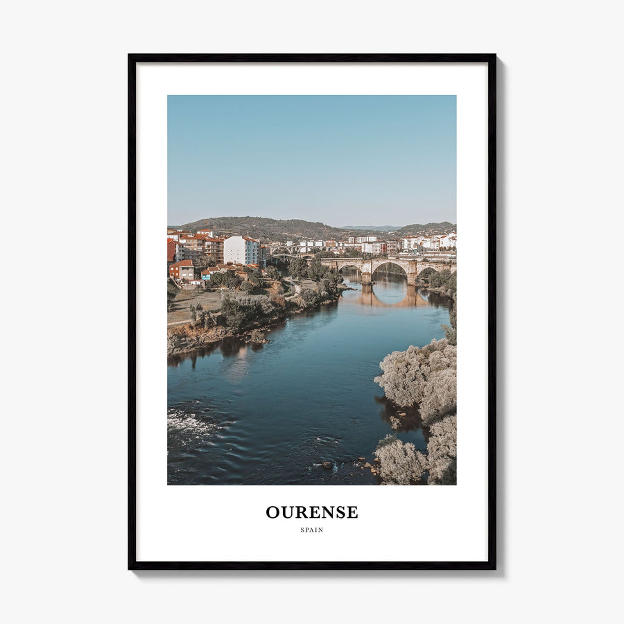 Ourense Classic Poster, framed poster mockup