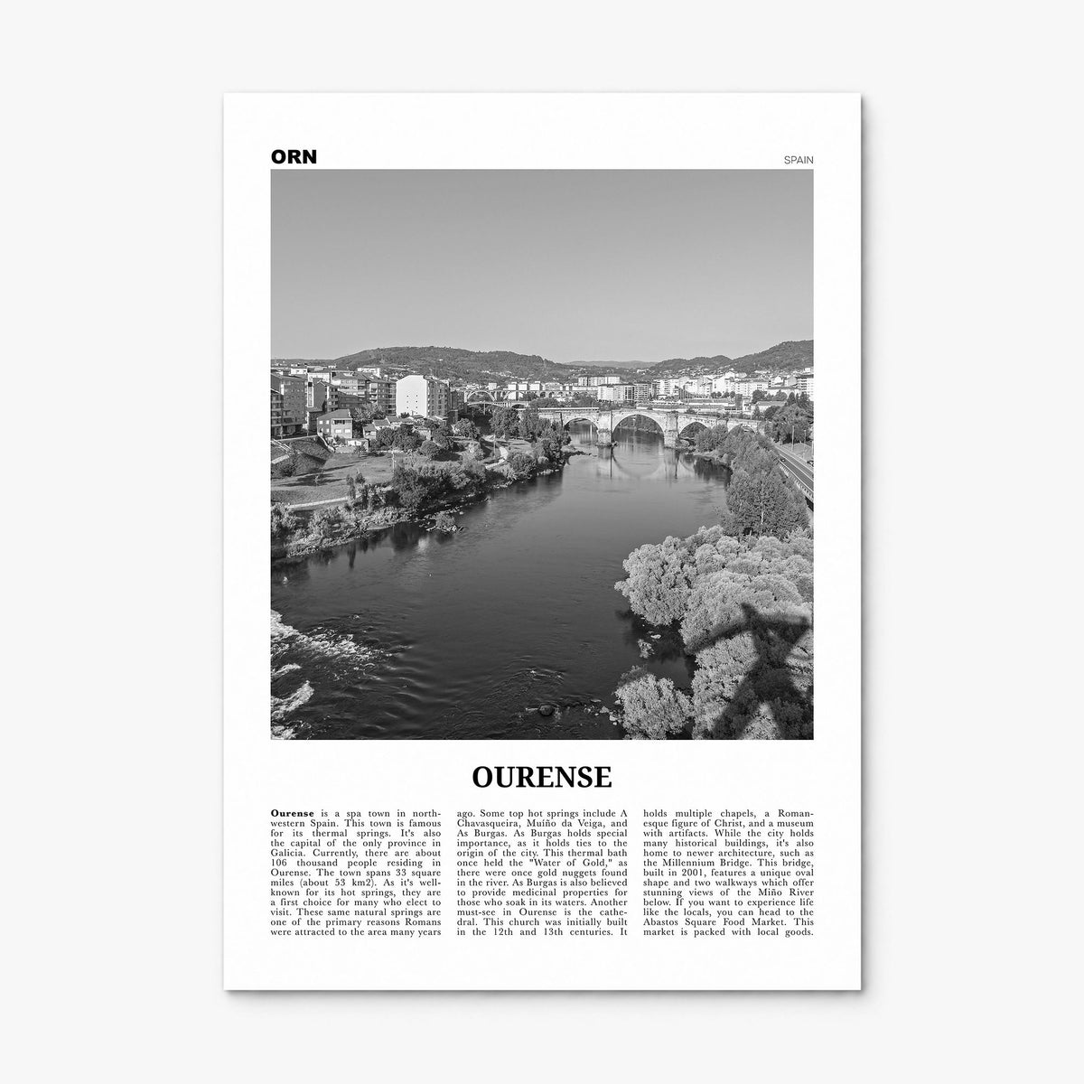 Ourense Newspaper Poster, print only (unframed)