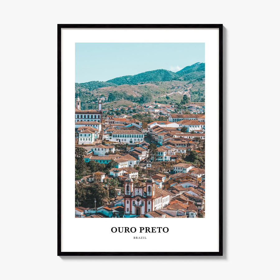 Ouro Preto Classic Poster, framed poster mockup
