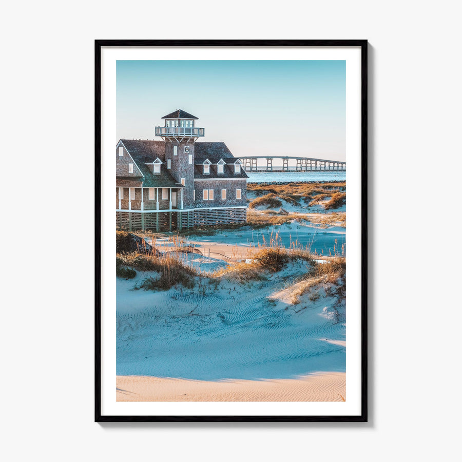 Outer Banks Photo No 2 Poster, framed poster mockup, white border