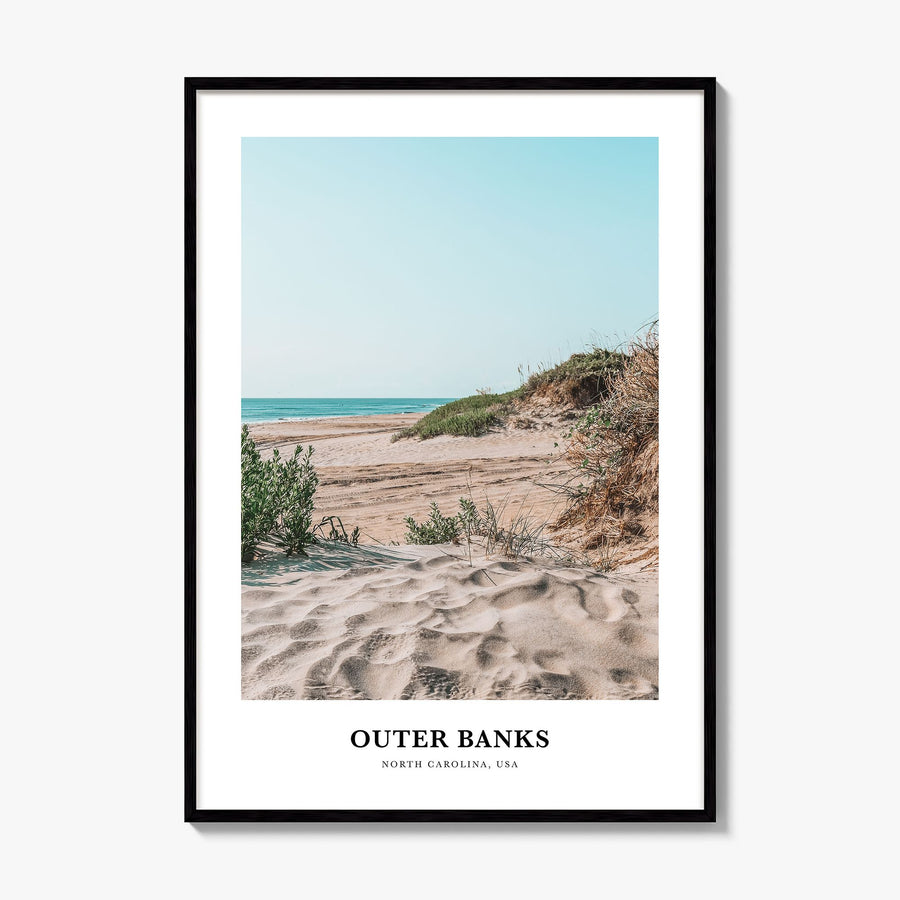 Outer Banks Classic Poster, framed poster mockup