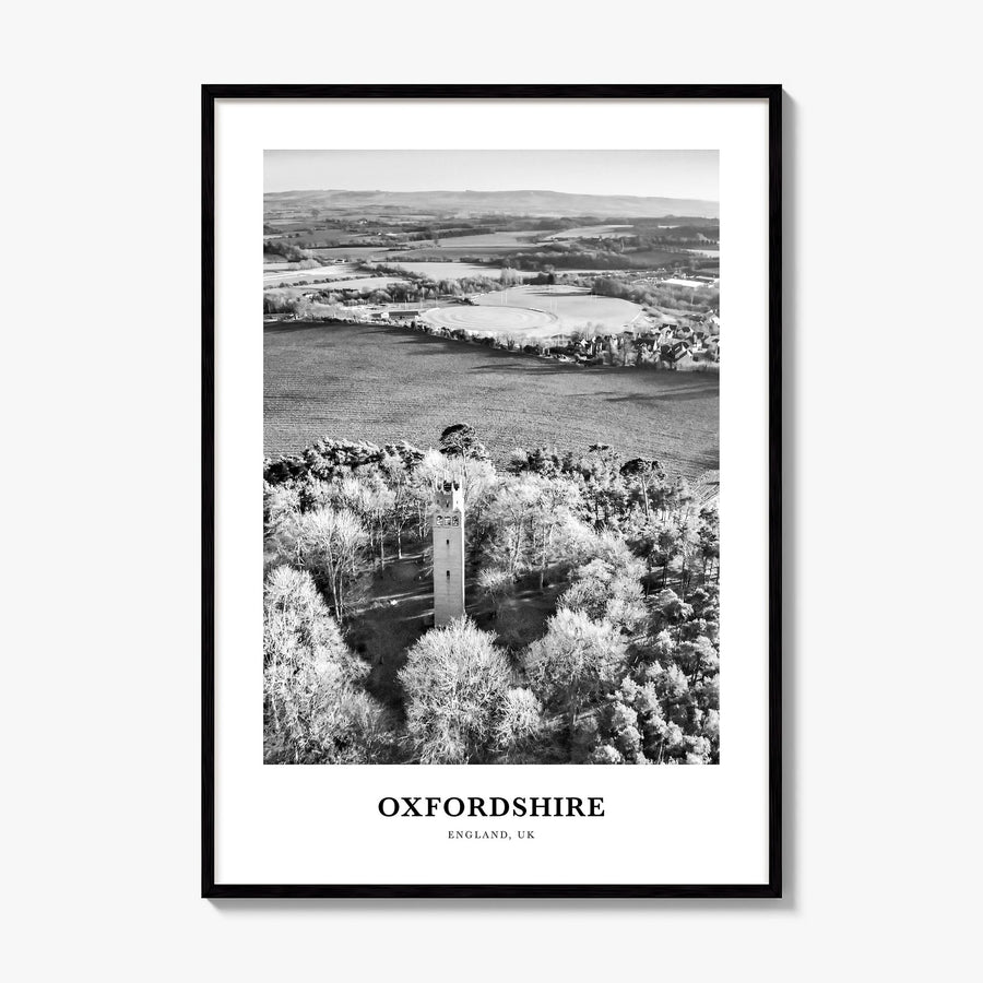 Oxfordshire Classic Poster, framed poster mockup