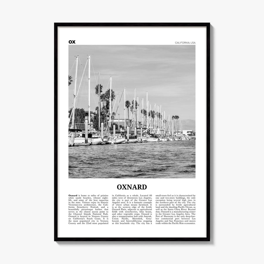 Oxnard Newspaper Poster, framed poster mockup