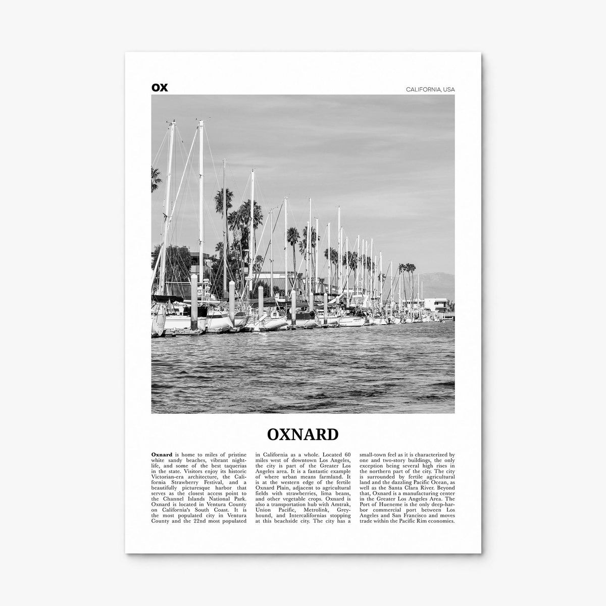 Oxnard Newspaper Poster, print only (unframed)