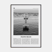 Pacific Beach No 1 Poster None / 8x12 in Nbourhood Travel B&W Poster