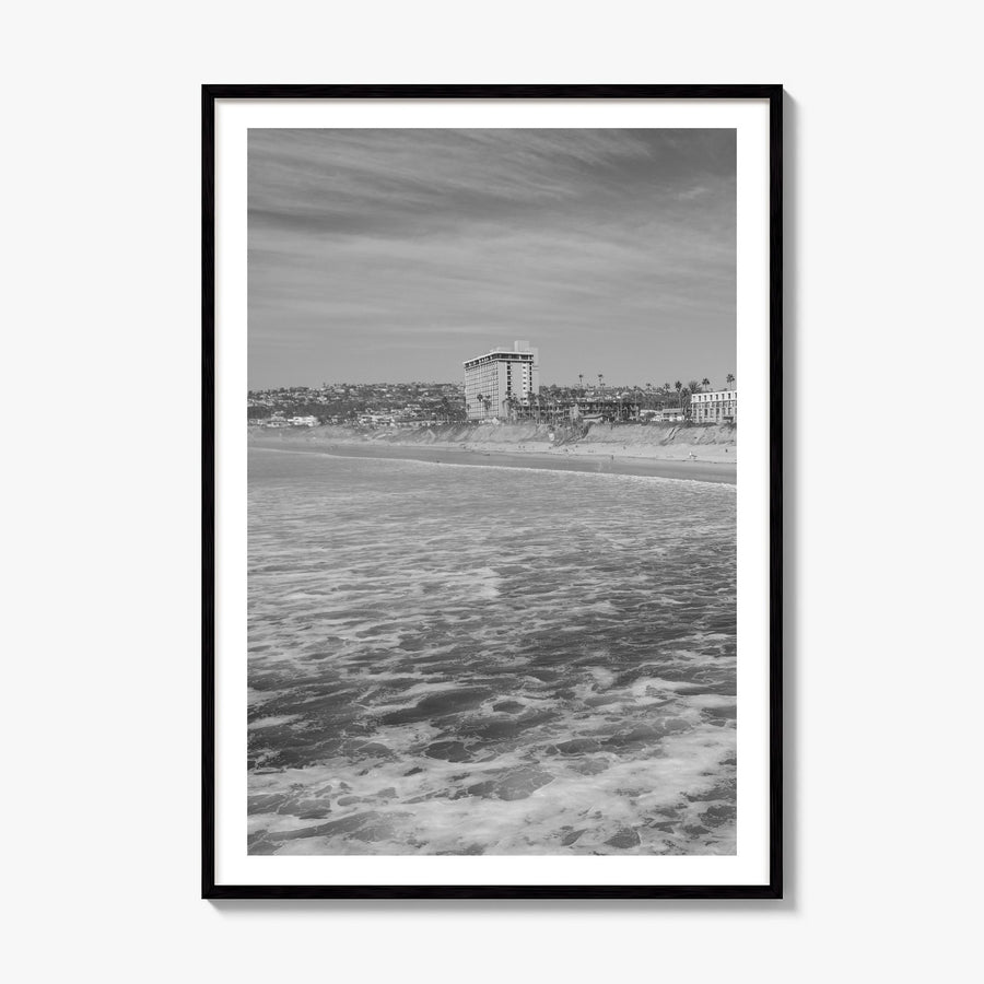 Pacific Beach Photo Poster, framed poster mockup, white border