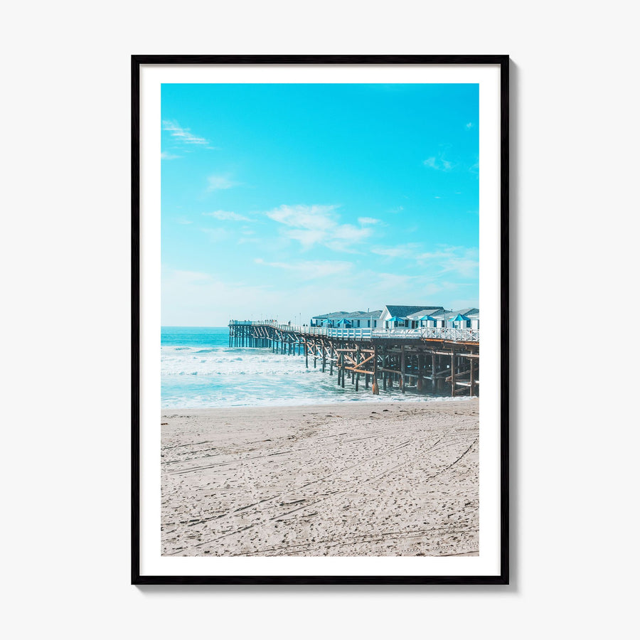 Pacific Beach Photo No 1 Poster, framed poster mockup, white border