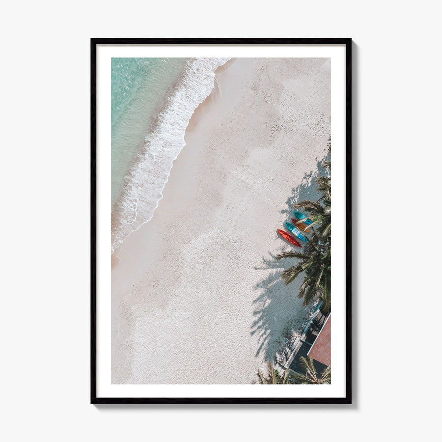 Pacific Beach Photo No 2 Poster, framed poster mockup, white border