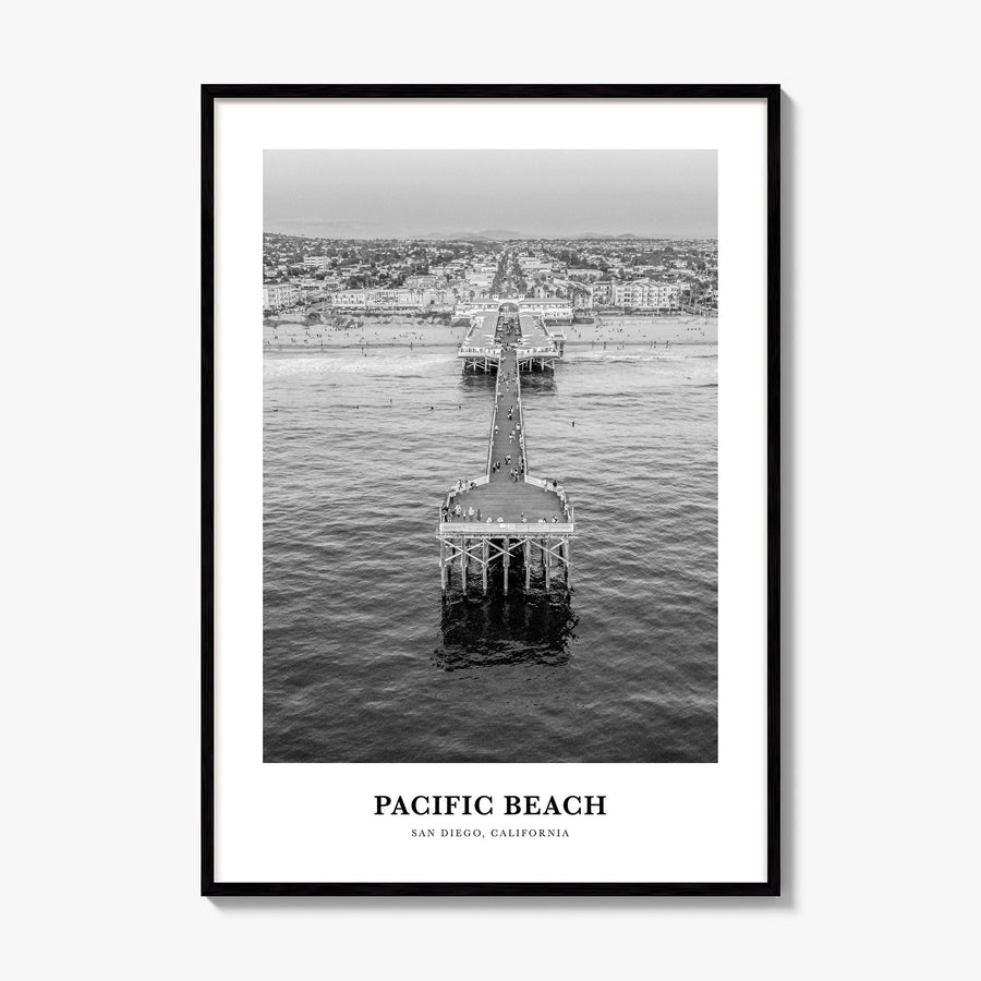 Pacific Beach Classic No 2 Poster, framed poster mockup