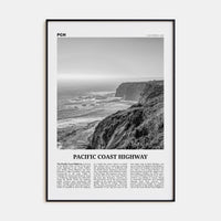 Pacific Coast Highway No 1 Poster None / 8x12 in Nbourhood Travel B&W Poster