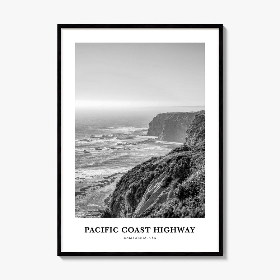 Pacific Coast Highway Classic Poster, framed poster mockup