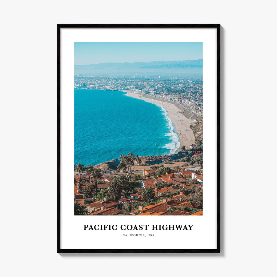 Pacific Coast Highway Classic Poster, framed poster mockup
