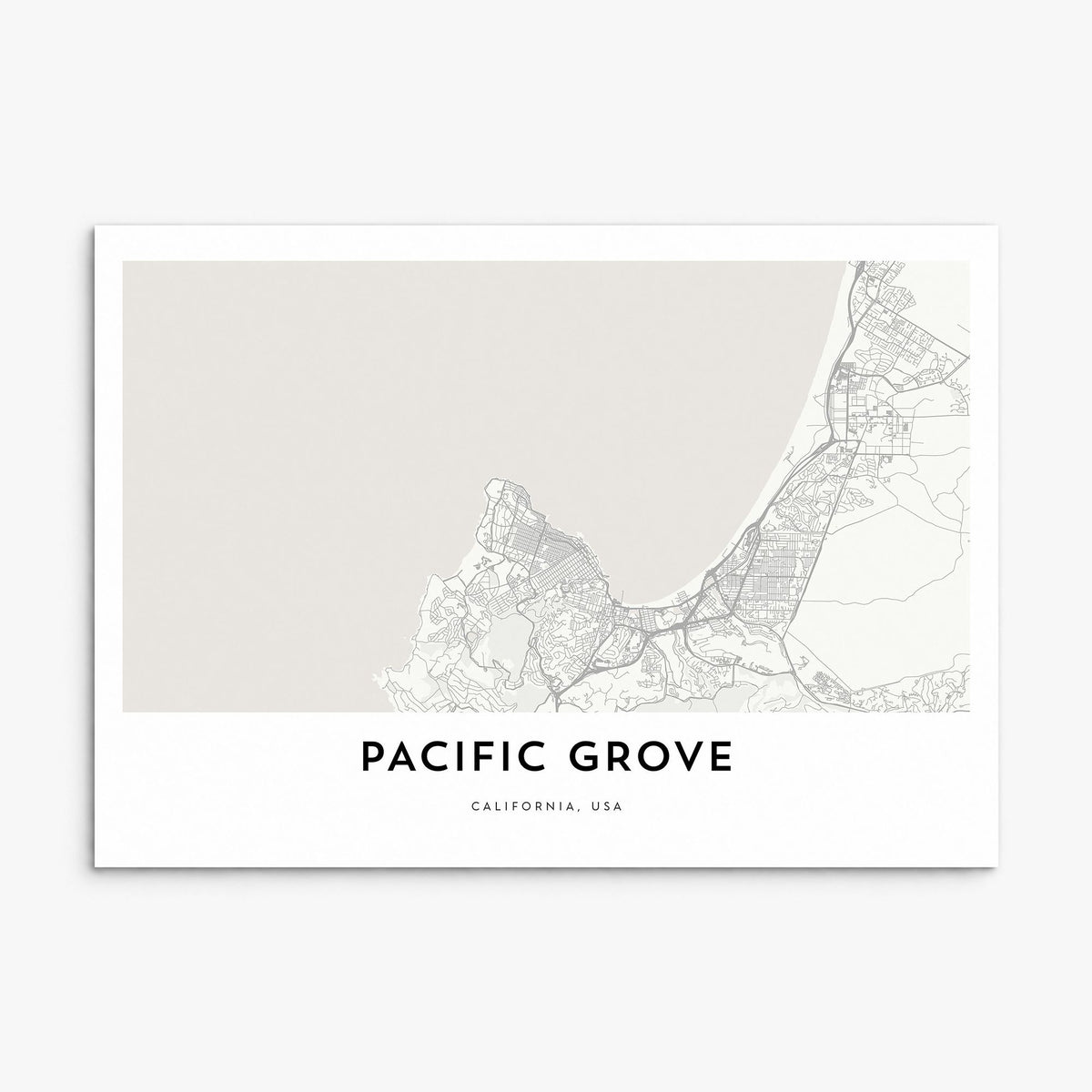 Pacific Grove Map Poster, print only (unframed)
