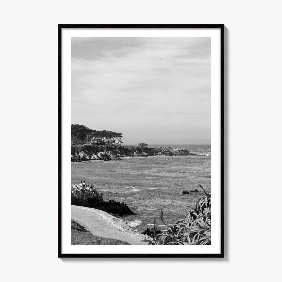Pacific Grove Photo Poster, framed poster mockup, white border