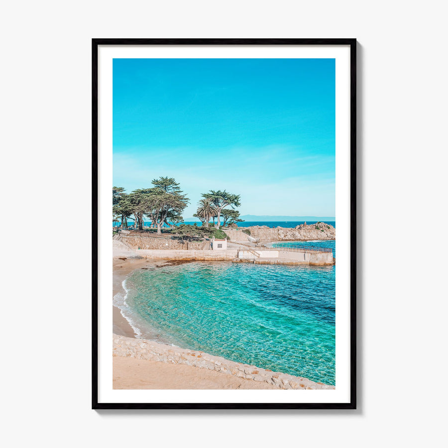 Pacific Grove Photo Poster, framed poster mockup, white border