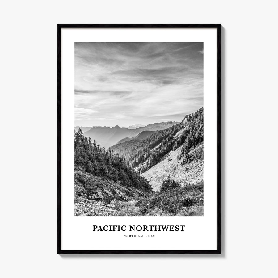 Pacific Northwest Classic Poster, framed poster mockup