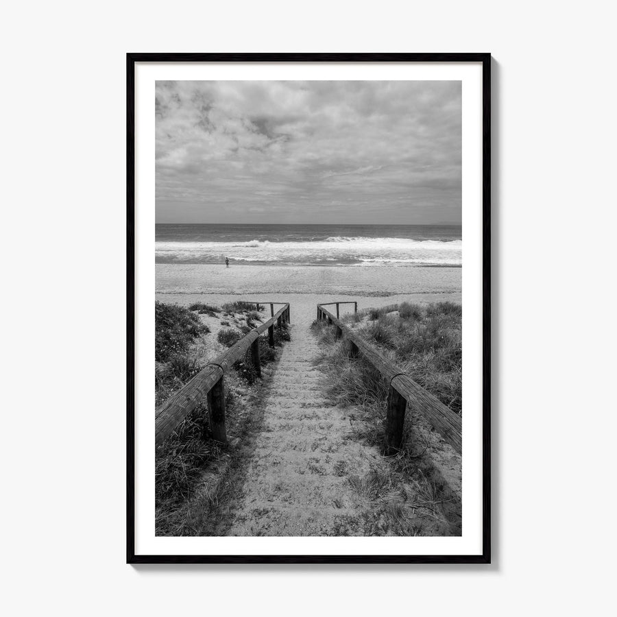 Pacific Ocean Photo Poster, framed poster mockup, white border