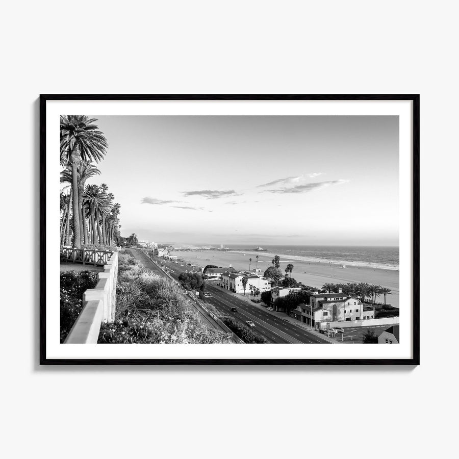 Pacific Palisades Photo Poster, framed poster mockup, white border