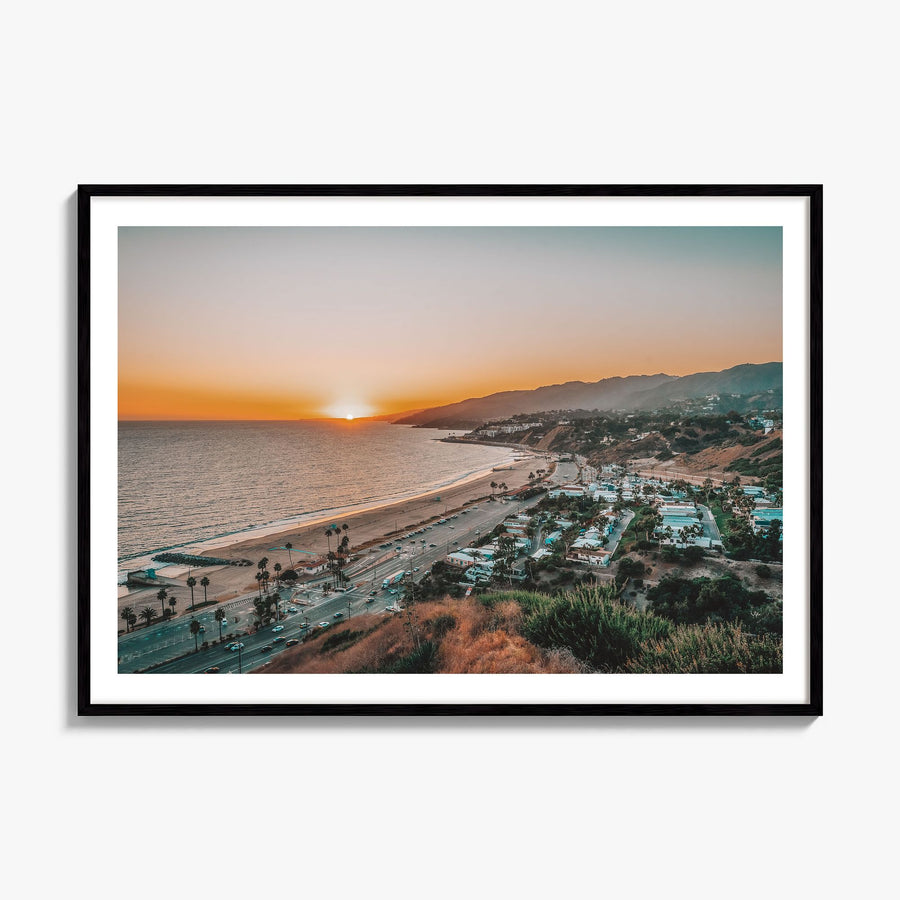 Pacific Palisades Photo Poster, framed poster mockup, white border