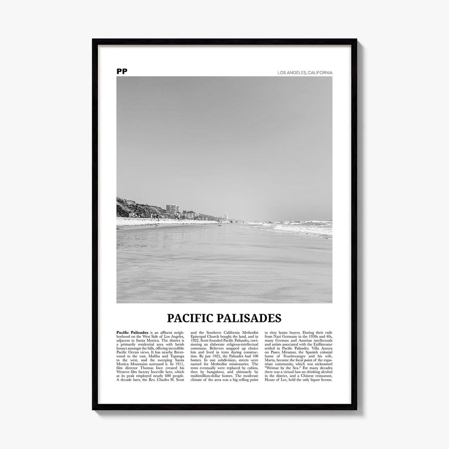 Pacific Palisades Newspaper Poster, framed poster mockup