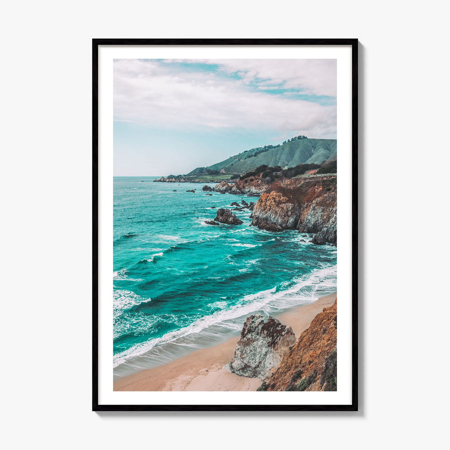 Pacifica Photo Poster, framed poster mockup, white border