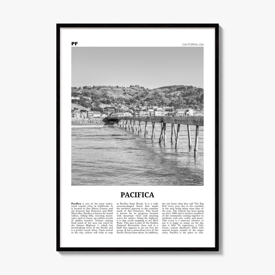 Pacifica Newspaper No 2 Poster, framed poster mockup