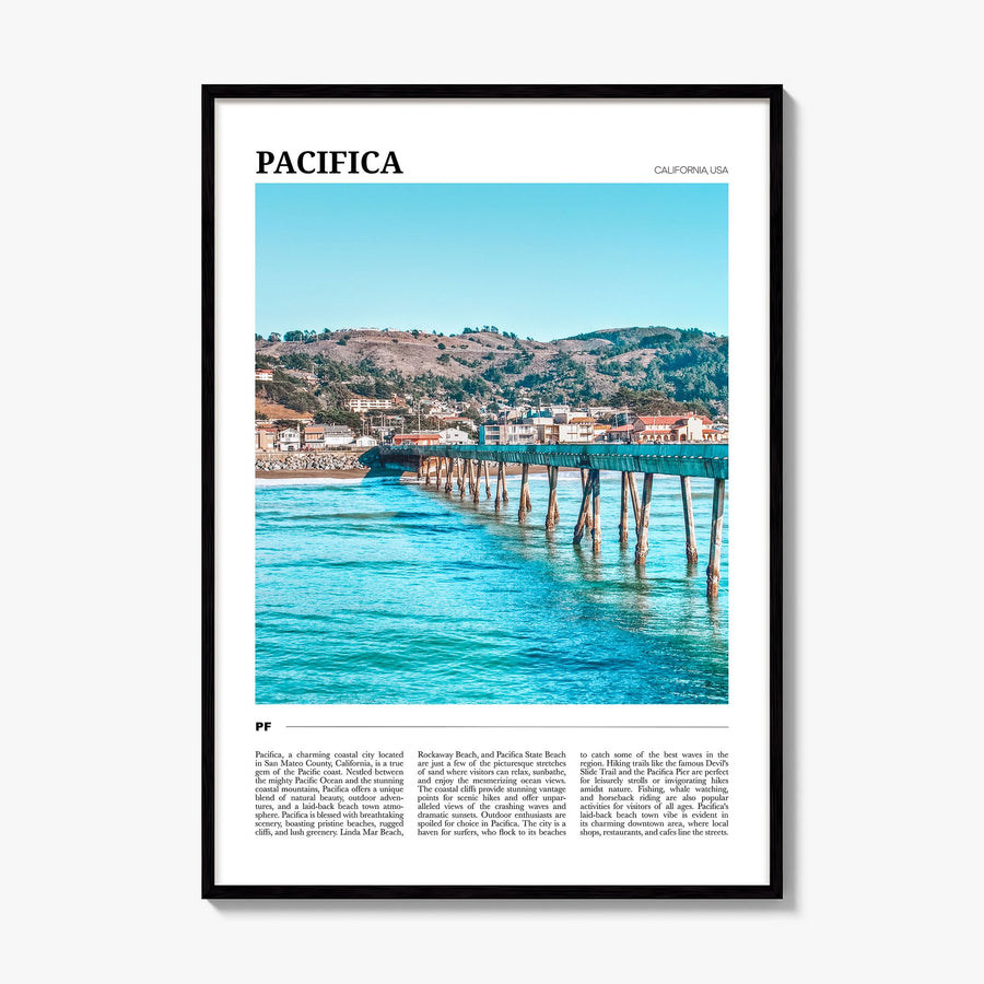 Pacifica Travel No 1 Poster, framed poster mockup