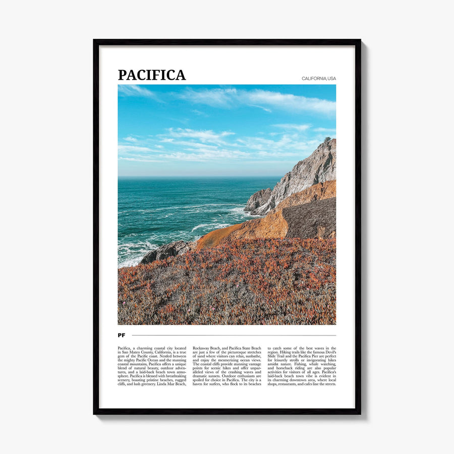 Pacifica Travel No 2 Poster, framed poster mockup