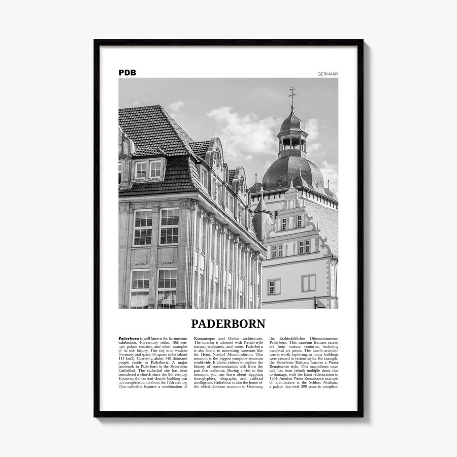Paderborn Newspaper Poster, framed poster mockup