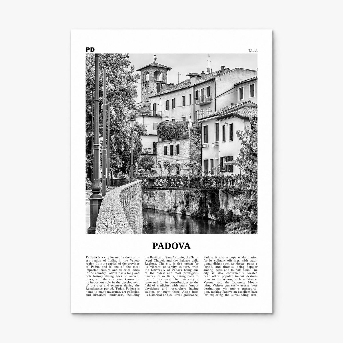 Padova Newspaper Poster, print only (unframed)