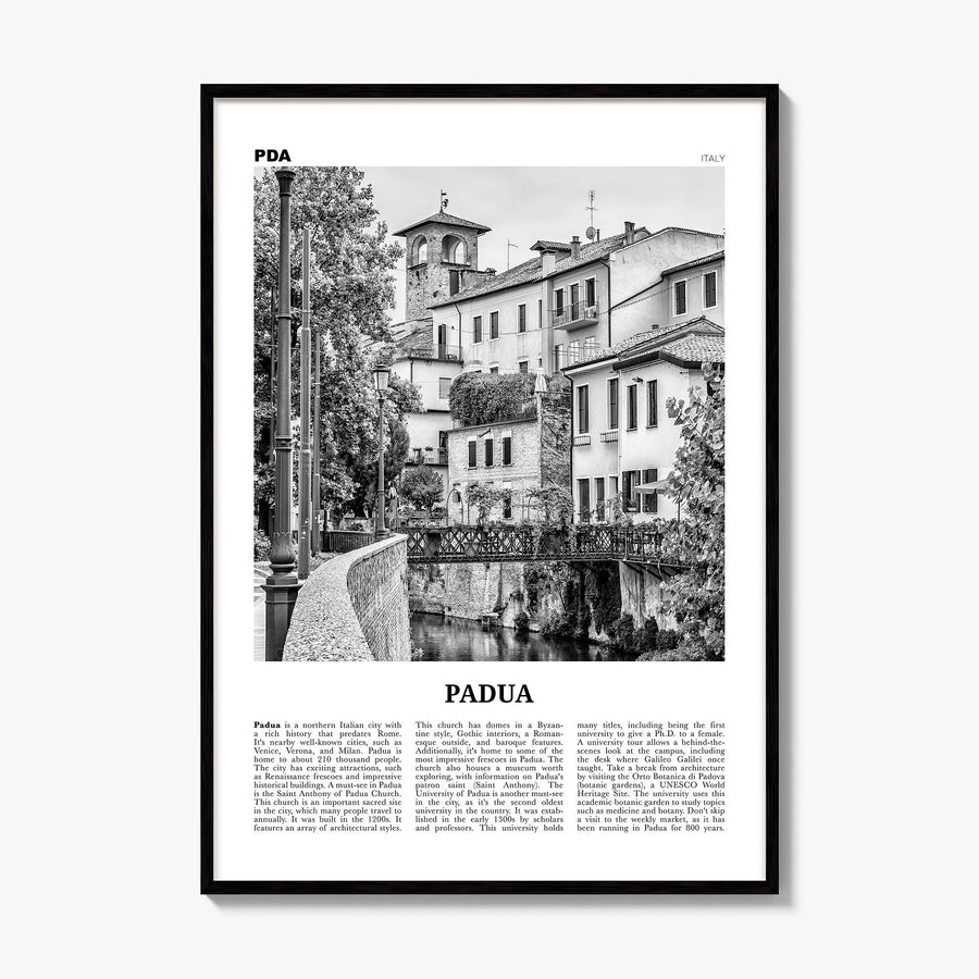 Padua Newspaper Poster, framed poster mockup